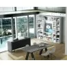 TemaHome Kobe 2 Doors & 3 Drawers Sideboard in Concrete Look & Pure Black - Lifestyle 3 - TemaHome Kobe 2 Doors & 3 Drawers Sideboard in Concrete Look & Pure Black - Lifestyle 3