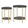 Koper Coffee Table Set Black - Angled Top - Koper Coffee Table Set Black - Angled Top
