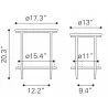 Koper Coffee Table Set Black - Dimensions - Koper Coffee Table Set Black - Dimensions