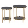 Koper Coffee Table Set Black - Angled 2