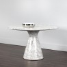 Sunpan Shelburne Dining Table Marble Look - White 47'' - Lifestyle
