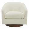 Moe's Home Collection Oscy Swivel Chair Vegan Sherling White - Front Angle