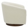 Moe's Home Collection Oscy Swivel Chair Vegan Sherling White - Side Angle