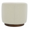 Moe's Home Collection Oscy Swivel Chair Vegan Sherling White - Back Angle