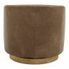 Moe's Home Collection Oscy Leather Swivel Chair Tan - Back Angle