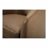 Moe's Home Collection Oscy Leather Swivel Chair Tan - Seat Closeup Angle