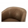Moe's Home Collection Oscy Leather Swivel Chair Tan - Seat Closeup Top Angle