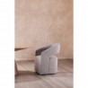 Moe's Home Collection Barrow Rolling Dining Chair Performance Fabric in Grey Storm - Lifestyle