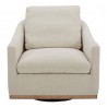 Moe's Home Collection Linden Swivel Chair in Soft Beige - Front Angle