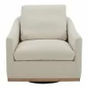 Moe's Home Collection Linden Swivel Chair in Soft Beige - Front Angle - Moe's Home Collection Linden Swivel Chair in Soft Beige - Front Angle