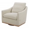 Moe's Home Collection Linden Swivel Chair in Soft Beige - Front Side Angle