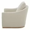 Moe's Home Collection Linden Swivel Chair in Soft Beige - Side Angle - Moe's Home Collection Linden Swivel Chair in Soft Beige - Side Angle