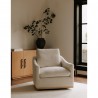 Moe's Home Collection Linden Swivel Chair in Soft Beige - Lifestyle