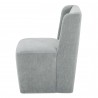 Moe's Home Collection Cormac Rolling Dining Chair Performance Fabric in Slate Green - Side Angle