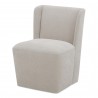 Moe's Home Collection Cormac Rolling Dining Chair Performance Fabric in Warm Sand- Front Side Angle