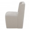 Moe's Home Collection Cormac Rolling Dining Chair Performance Fabric in Warm Sand - Side Angle