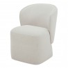 Moe's Home Collection Larson Rolling Dining Chair Performance Fabric in Heather Grey - Front Side Angle