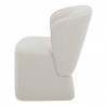 Moe's Home Collection Larson Rolling Dining Chair Performance Fabric in Heather Grey - Side Angle