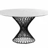 Sunpan Madeira Dining Table Grey Marble in 54'' - Front Angle - Sunpan Madeira Dining Table Grey Marble in 54'' - Front Angle