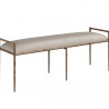 Sunpan Esai Bench in Zenith Taupe Grey - Front Side Angle