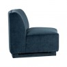 Sunpan Jaclyn Modular Armless Chair in Danny Dusty Blue - Side Angle