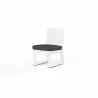Newport Armless Dining Chair in Spectrum Carbon, No Welt - Front Side Angle - Newport Armless Dining Chair in Spectrum Carbon, No Welt - Front Side Angle