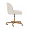 Sunpan Kenna Office Chair in Belfast Oatmeal - Side Angle