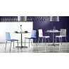 Technopolymer With Chromed Steel Tube Frame Chair - KUADRA-S  - Technopolymer With Chromed Steel Tube Frame Chair - KUADRA-S 