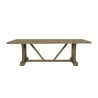 Sunset West Coastal Teak 94" Trestle Dining Table - Front Angle - Sunset West Coastal Teak 94" Trestle Dining Table - Front Angle