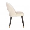 Sunpan Monae Dining Chair Bravo Cream - Polo Club Muslin - Side Angle