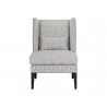 Sunpan Kenzo Lounge Chair Chevron Grey-Antonio Charcoal - Front Angle