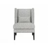 Sunpan Kenzo Lounge Chair Chevron Grey-Antonio Charcoal - Front Angle - Sunpan Kenzo Lounge Chair Chevron Grey-Antonio Charcoal - Front Angle