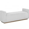 Sunpan Odette Bench - Ernst Silverstone / Maven Black - Front Side Angle