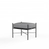 Provence Ottoman in Canvas Granite w/ Self Welt - Front Side Angle