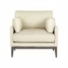 Sunpan Mackenzie Armchair - Astoria Cream Leather - Front Angle - Sunpan Mackenzie Armchair - Astoria Cream Leather - Front Angle