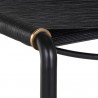 Sunpan Riz Stool - Black Leather - Closeup Top Angle