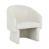 Sunpan Lauryn Lounge Chair Merino Pearl - Front Side Angle