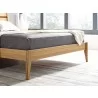 Greenington Sienna Queen Platform Bed, Caramelized - Base Angle - Greenington Sienna Queen Platform Bed, Caramelized - Base Angle