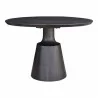 Moe's Home Collection Myron Dining Table, Dark Brown - Front Angle - Moe's Home Collection Myron Dining Table, Dark Brown - Front Angle