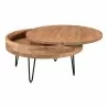 Moe's Home Collection Privado Storage Coffee Table - Front Opened Angle - Moe's Home Collection Privado Storage Coffee Table - Front Opened Angle