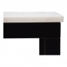 Moe's Home Collection Parson Dining Table White Marble - Side Closeup Top Angle