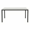 Moe's Home Collection Parson Dining Table White Marble - Front Angle - Moe's Home Collection Parson Dining Table White Marble - Front Angle
