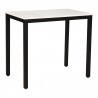 Moe's Home Collection Parson Mini Desk White Marble - Front Side Angle