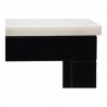 Moe's Home Collection Parson Mini Desk White Marble - Side Closeup Top Angle
