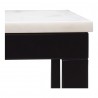 Moe's Home Collection Parson Side Table White Marble - Side Closeup TopAngle