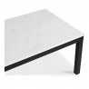 Moe's Home Collection Parson Coffee Table - White Marble - Edge Side Angle