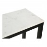 Moe's Home Collection Parson Console Table - White Marble - Edge Side Angle