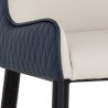 Sunpan Gianni Counter Stool - Dillon Cream-Dillon Thunder -  Seat Closeup Angle