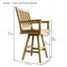 Rialto Swivel Bar Arm Chair dimension - Rialto Swivel Bar Arm Chair dimension