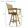 Rialto Swivel Bar Arm Chair dimension - Rialto Swivel Bar Arm Chair dimension